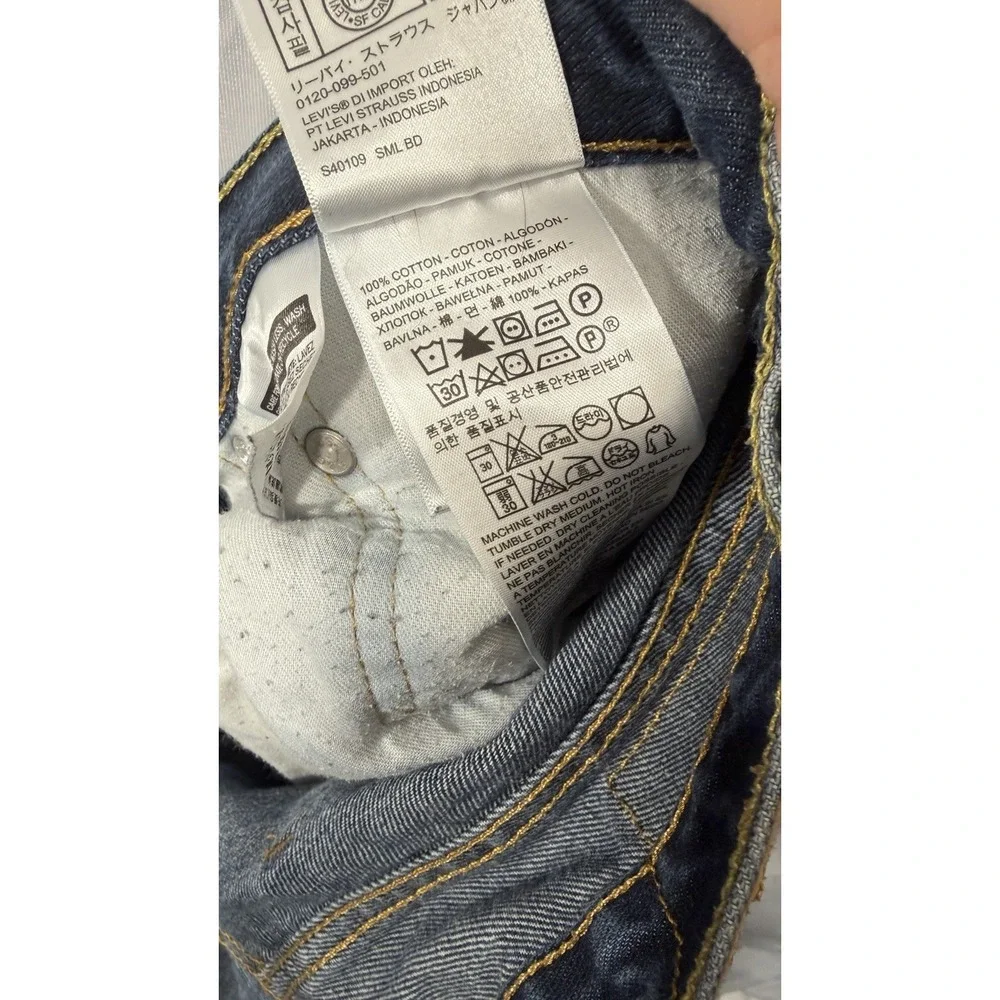 Levi's 514 Men's Jeans 36x32 Straight Leg Dark Wash Faded Regular Fit Blue Denim